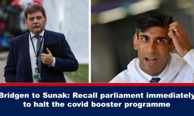 BREAKING: Bridgen to Sunak: Recall parliament immediately to halt the covid booster programme