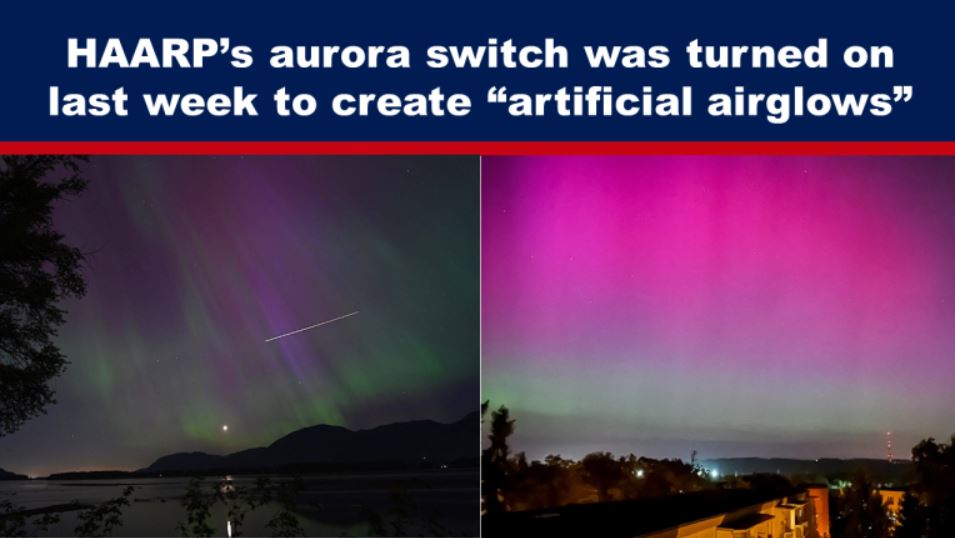 HAARP’s aurora switch was turned on last week to create “artificial airglows”