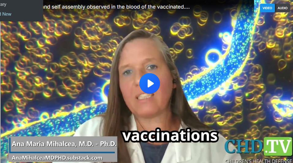 Blinking lights and self assembly observed in the blood of the vaccinated….