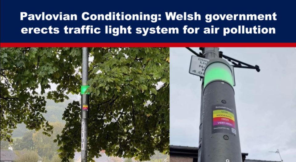 Pavlovian Conditioning: Welsh government erects traffic light system for air pollution