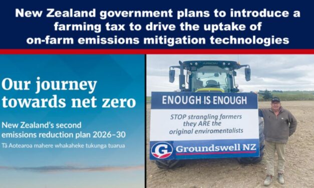 New Zealand government plans to introduce a farming tax to drive the uptake of on-farm emissions mitigation technologies