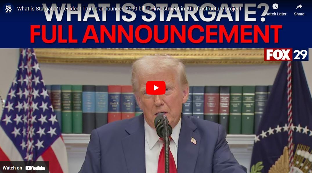 What is Stargate? President Trump announces $500 billion investment in AI Infrastructure project