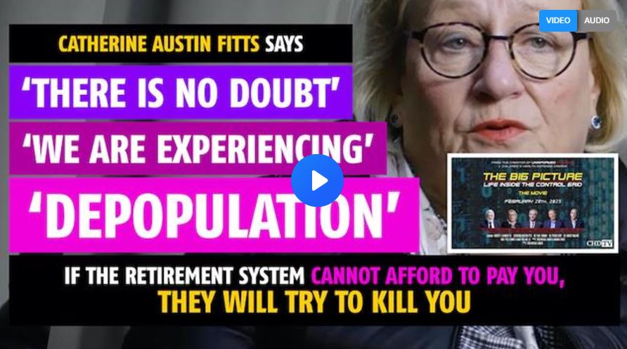 ‘There is no doubt we are experiencing depopulation,’ says Catherine Austin Fitts