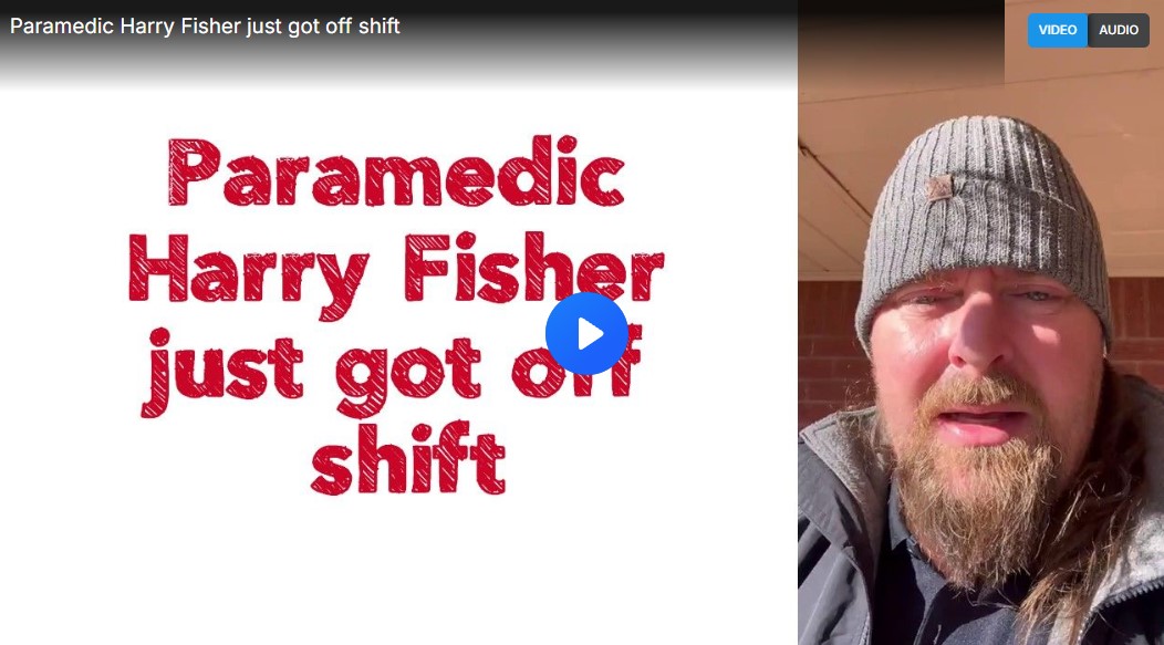 Paramedic Harry Fisher just got off shift